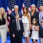 donald trump s family including l r eric trump lara trump donald trump barron trump melania trump vanessa haydon trump